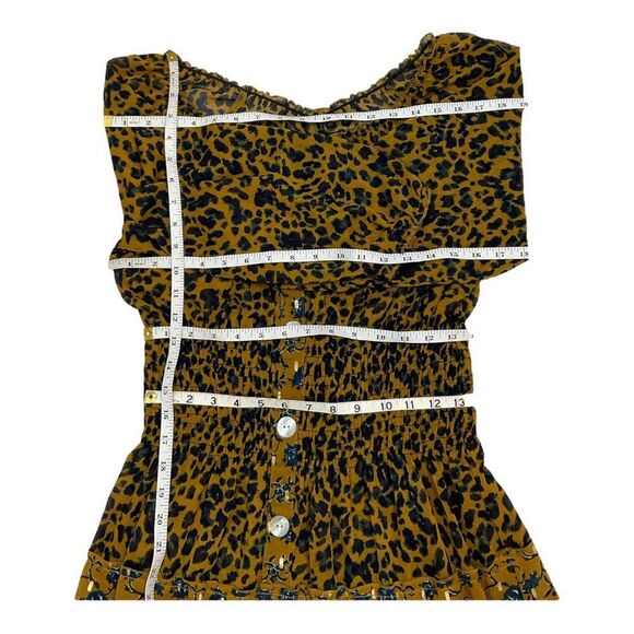 Women’s Leopard Floral Maxi Dress w/Elastic waist. Size M - Picture 10 of 13